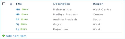 Adding Item on Table